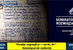 "Prosta regresji y^ = ax+b, R^" - Rozwiązanie zadania. Poziom - Studia. 