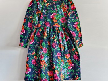 Sukienka H&M vintage 152 XS 34 S 36 bawełna kwiaty retro rezkloszowana floral-1
