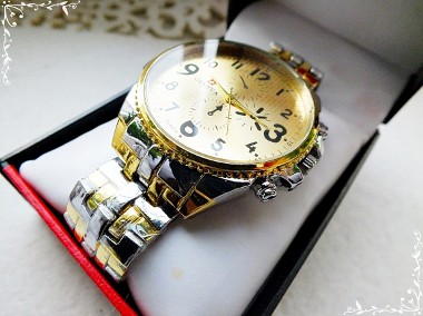 Piękny zegarek męski GENEVA na bransolecie-1