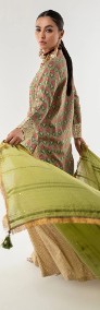Indyjska chusta dupatta hidżab hijab zielona szal boho orient hippie pareo-3