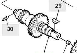 John Deere 9780CTS 9780i CTS 9780HM 2005rok Wał Zębaty Wejściowy Skrzyni Biegów AZ49050