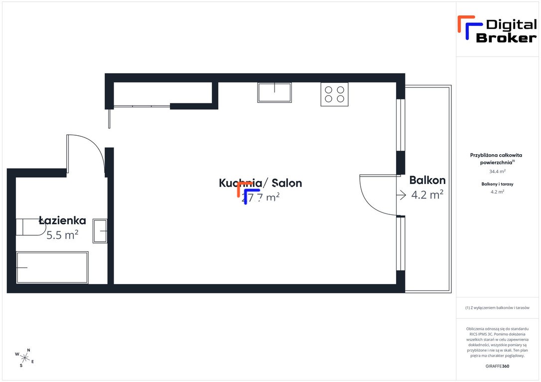 Kawalerka, 37 m², Łucka 15, Ścisłe biznesowe centrum! – další