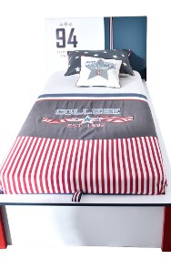 Meble młodzieżowe łóżko z pojemnikiem na pościel komoda narzuta COLLEGE ZESTAW -2