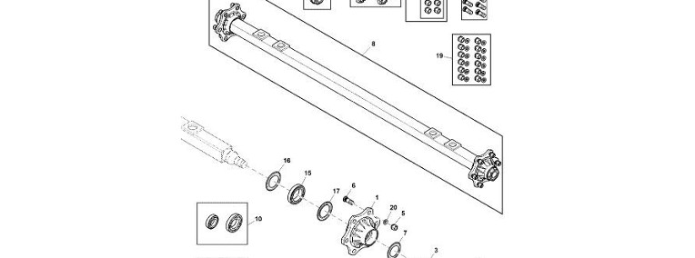 John Deere 960 - Oś DC213734 (Rama, pokrywy, róźne)-1