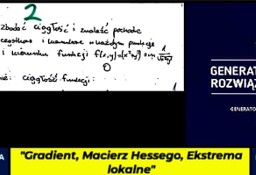"Gradient, Macierz Hessego, Ekstrema lokalne" - Rozwiązanie zadania. #Matematyka