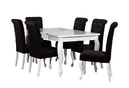 Stół nogi Ludwig+ 6 krzeseł 