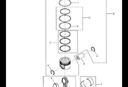 DZ114389 John Deere 8345R - Zestaw tulei tłoka