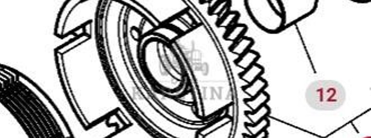 Massey Ferguson 7718S 7718 S 1804A DYNA 6 Zębatka Koło Zębate Skrzyni Biegów CZĘŚCI 4313161M91-1