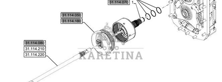 New Holland T6070 Wa∏ek przegubowy 87558759-1