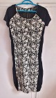 Nowa sukienka RESERVED czarna biały wzór floral M L 38 40 midi bodycon