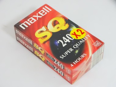 Kaset Vdeo VHS Maxell SQ 240 PAL SECAM - dwupak-1
