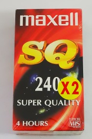 Kaset Vdeo VHS Maxell SQ 240 PAL SECAM - dwupak-2