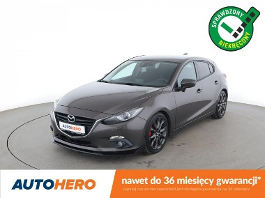 Mazda 3 III Navi, skóra/alcantara, bi-xenon, klima auto, kamera i czujniki park-1