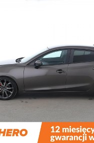 Mazda 3 III Navi, skóra/alcantara, bi-xenon, klima auto, kamera i czujniki park-2