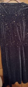(42/XL) Aksamitna, bogato zdobiona sukienka wieczorowa z Londynu/NOWA-3