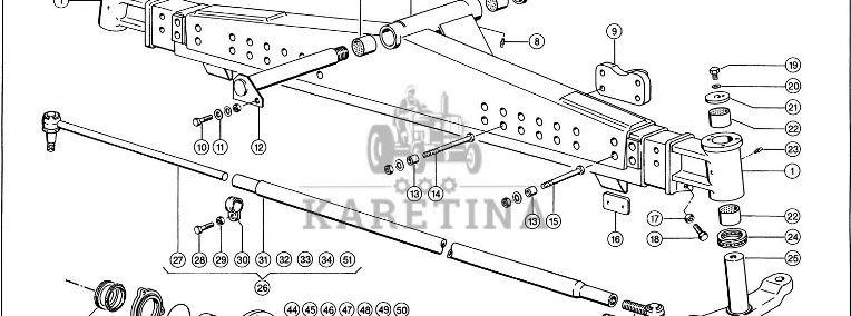 Claas Lexion 560 DRĄŻEK KIEROWNICZY 0006695132 (Oś kierowana, 2,54 m - 2,99 m)-1