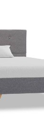 vidaXL Rama łóżka, jasnoszara, tkanina, 90 x 200 cm 284816-4
