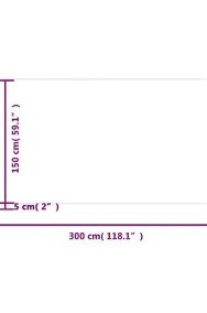 vidaXL Tarasowa, zwijana markiza boczna, 160 x 300 cm, szara-3