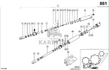 Claas Lexion 560 SIŁOWNIK HYDRAULICZNY 0000867730 (Siłownik hydr. przestawianie klepiska, lewa)