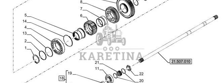 New Holland T6070 Koło zębate 87693136-1