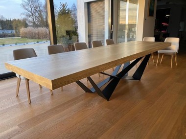 drewniany stół jadalnia lite drewno nowoczesny industrialny duży -1