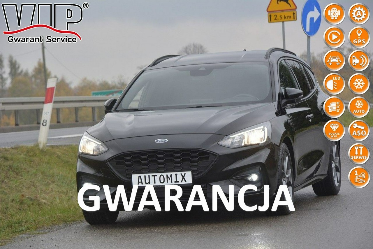 Ford Focus IV 1.0EcoBoost STLine doinwestowany hak gwarancja przebiegu automat