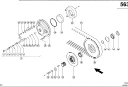 Claas Lexion 600 KOŁO PASOWE 0007498620 (Sprzęgło napędu przyrządu źniwnego)