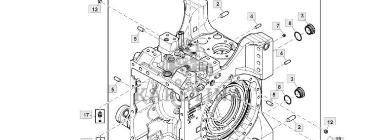 John Deere 6230 6250 - obudowa dyferencjału mechanizmu róźnicowego AL224091-1