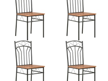 vidaXL Krzesła do jadalni, 4 szt., brązowe, MDF281398-1