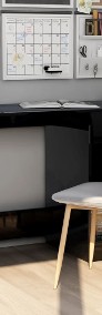 vidaXL Biurko, wysoki połysk, czarne, 100x50x76 cm, płyta wiórowa 801087-3