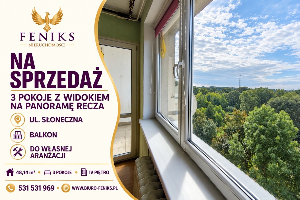Mieszkanie na sprzedaż, 3 pokoje, 48 m², Recz