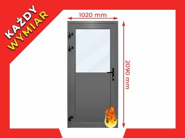 Drzwi PPOŻ Przeciwpożarowe EI30 EI60 Aluminiowe p-poż NA KAZDY WYMIAR!-1