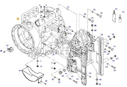 Fendt 414 Vario - pokrywa osi tylnej 404150050050 404150050060