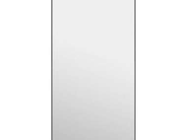 vidaXL Lustro na drzwi, czarne, 50x100 cm, szkło i aluminium-1