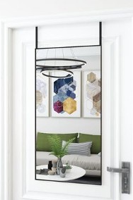 vidaXL Lustro na drzwi, czarne, 50x100 cm, szkło i aluminium-2