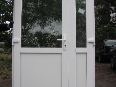 nowe PCV drzwi 140x210 kolor biały, wzmacniane-1
