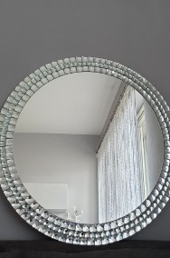 LUSTRO okrągłe glamour  kryształowe diamentowe 50cm 55, 60 ,70 ,80, 90 cm    -2