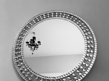 LUSTRO okrągłe glamour  kryształowe diamentowe 50cm 55, 60 ,70 ,80, 90 cm    -1