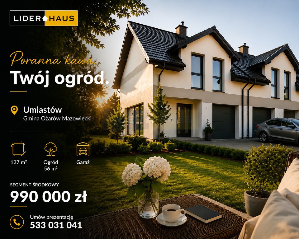Nowoczesny dom szeregowy 127 m² | Garaż | Ogród 56