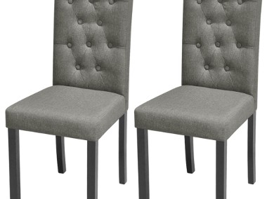 vidaXL Krzesła do jadalni, 2 szt., jasnoszare, tapicerowane tkaniną242223-1