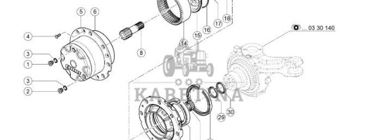 Claas Jaguar 970 - tylna oś napędowa - zwolnica kompletna-1