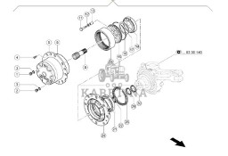 Claas Jaguar 970 - tylna oś napędowa - zwolnica kompletna
