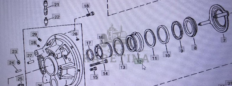 Joh Deere R62627/tłoczek/John Deere 4555/4755/4955 Nr części R62627 Pasuje do 4555/4755/4955-1