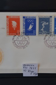 Rumunia. Koperty FDC.  Sport. Igrzyska Olimpijskie Rzym 1960 -2