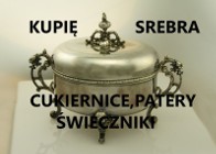 KUPIĘ SREBRNE CUKIERNICE,ŚWIECZNIKI,PATERY,SZTUĆCE ,BIŻUTERIĘ 