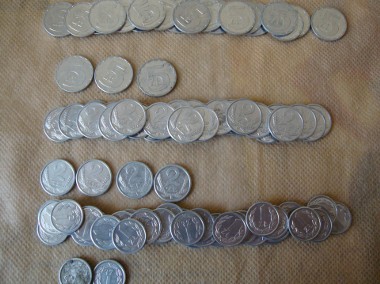 Moneta 1; 2; 5   zł 1990;  aluminium-1