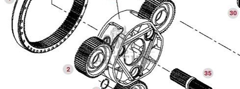 Valtra S274 S294 S324 S394 Fendt S927 S930 S933 S939 Jarzmo Wał Satelity Wieniec 954150150150-1