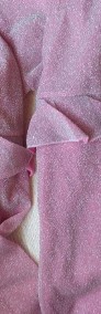 (40) Francuska, różowa, brokatowa bluzka wieczorowa z Paryża, sweter/ NOWA z metką-3