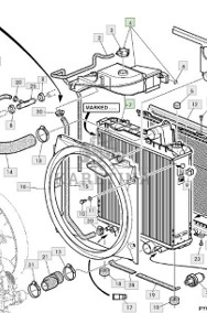 John Deere 6820 6920 6920S - zbiorniczek zbiornik chłodnicy AL169733-2
