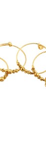 Nowa bransoletka indyjska bangla złoty kolor koraliki metalowe orient boho-3